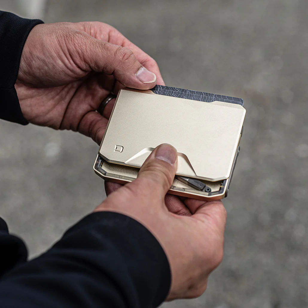SK1 Special Edition Champagne Gold Slide Kick Wallet - Image 8